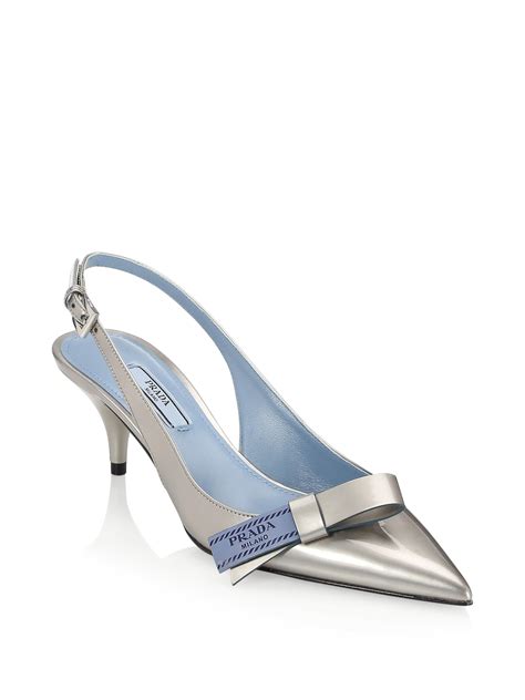 prada slingback kitten heels|prada buckle sculpted heel pump.